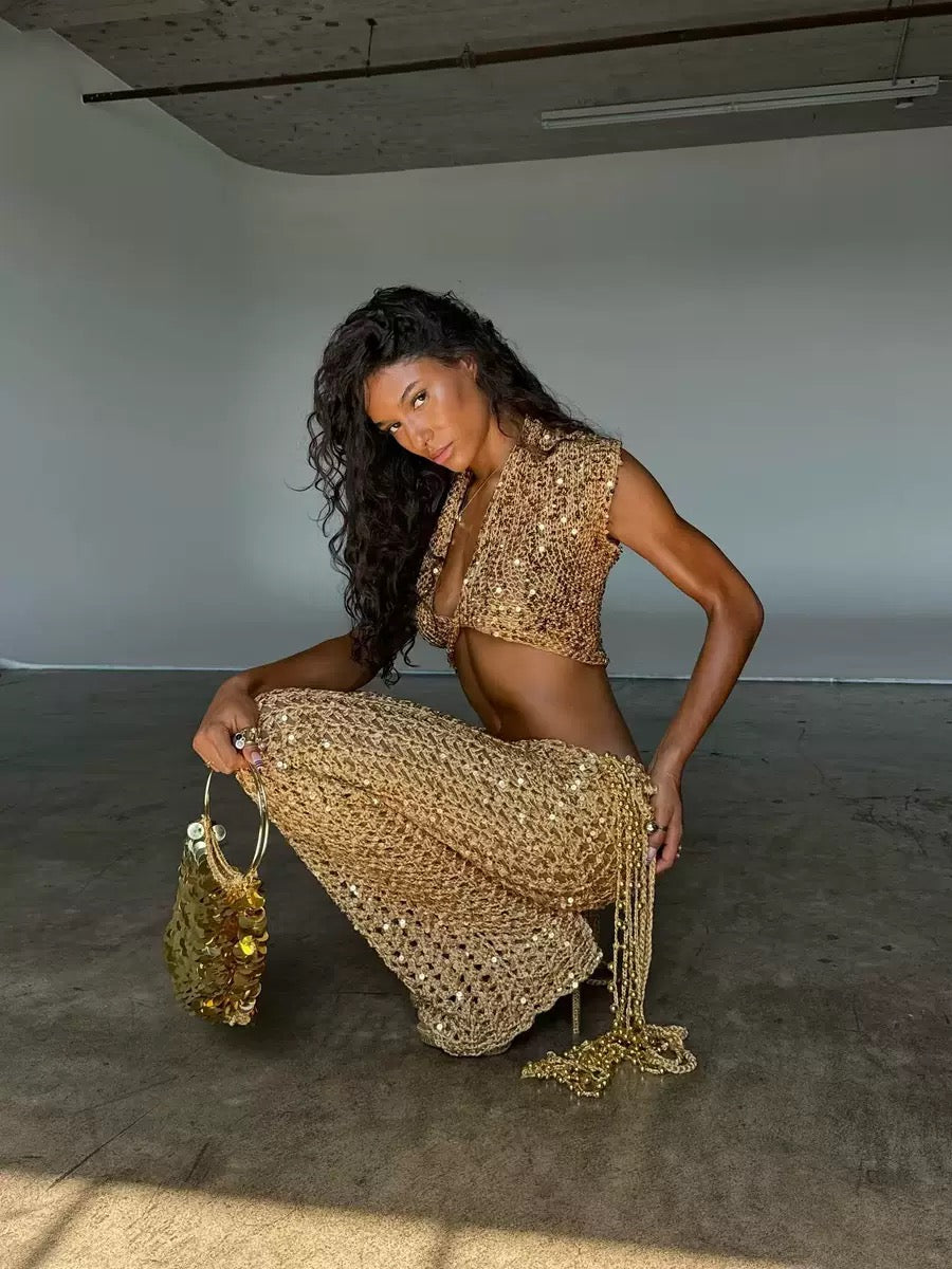 Goldy Sequin Set