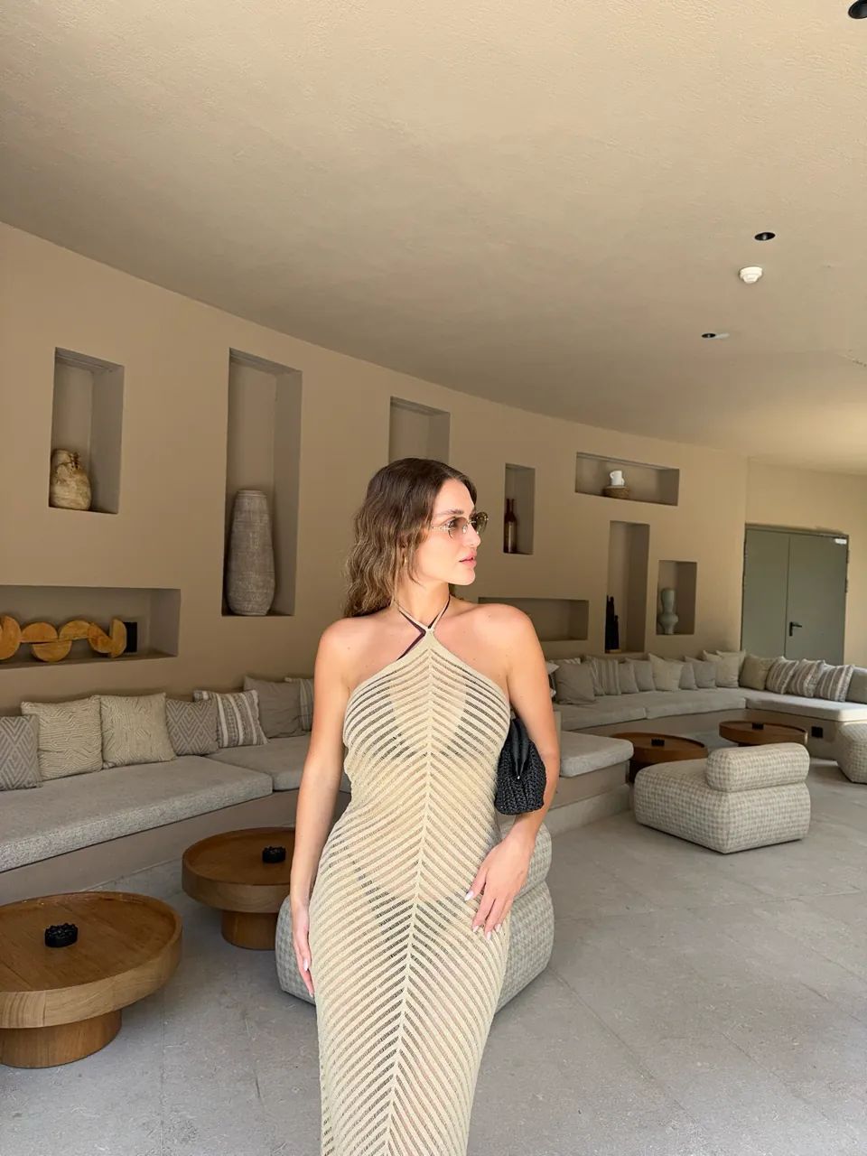Beige Knitt Dress