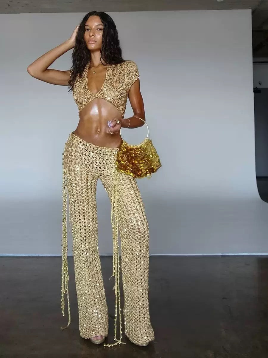 Goldy Sequin Set