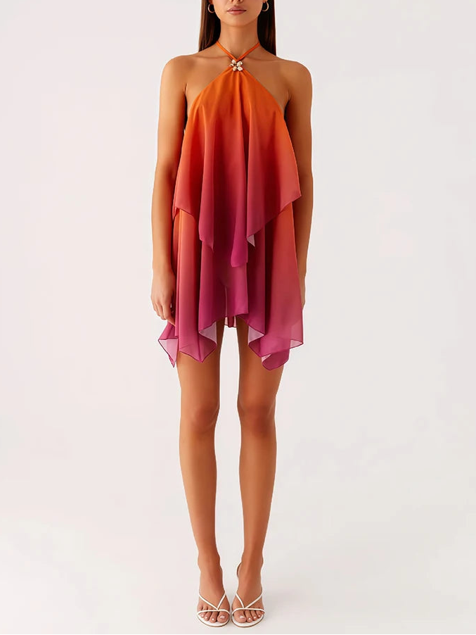 Backless mini dress
