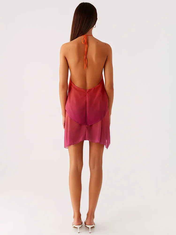 Backless mini dress